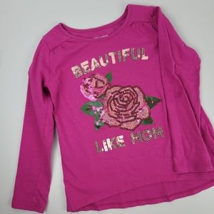 The Children's Place Pink Long Sleeve Sequins Shirt